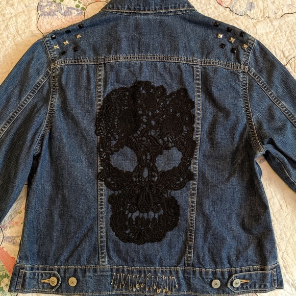 Hand Designed One Of A Kind Denim Jacket - Picture 7 of 7